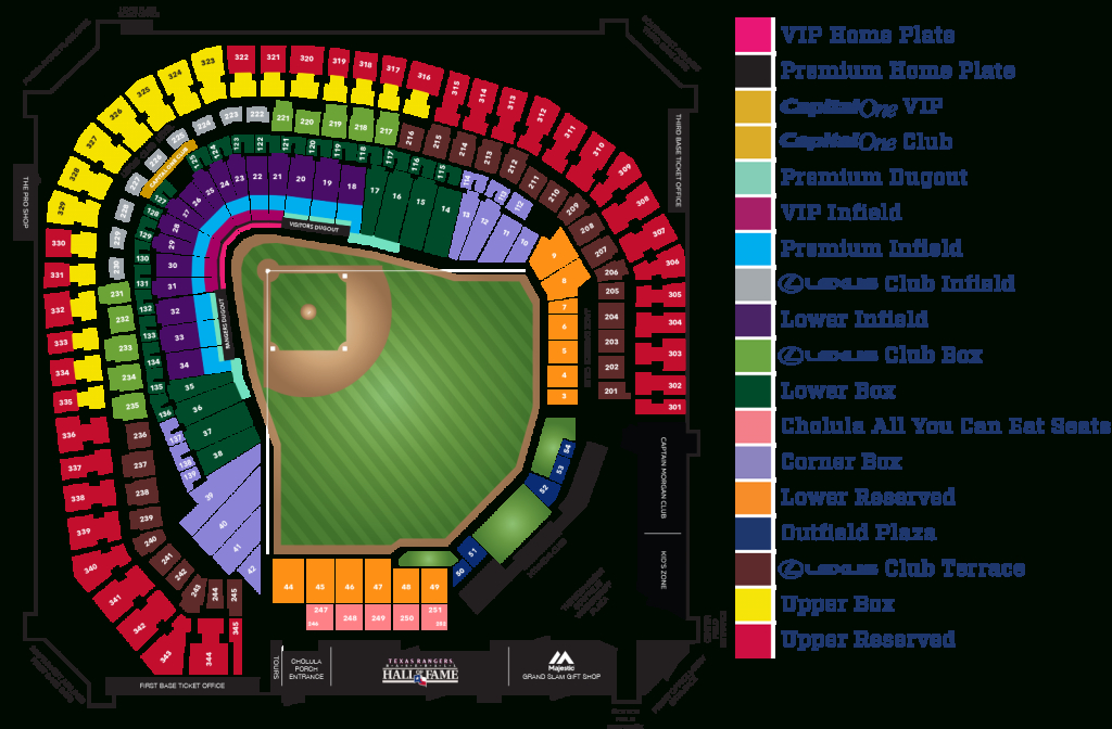 Texas Rangers Stadium Parking Map Printable Maps