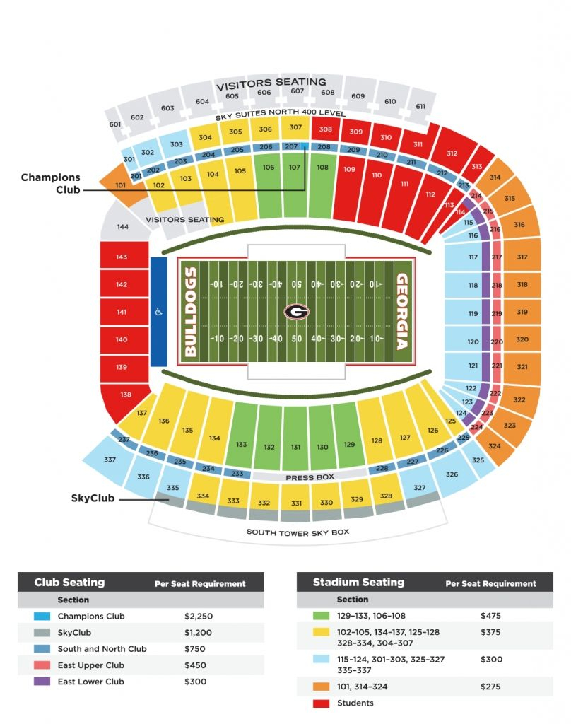 The Most Elegant Sanford Stadium Seating Chart Capit n