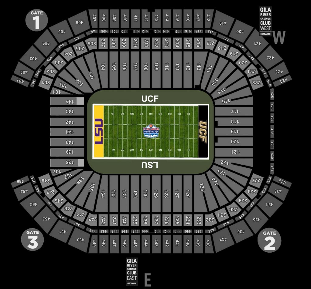 The Stylish Fiesta Bowl Seating Charts Fiesta Bowl Seating