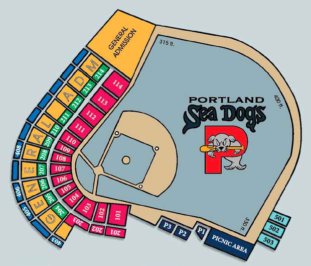 Ticket Prices Seating Chart Portland Sea Dogs Hadlock Field