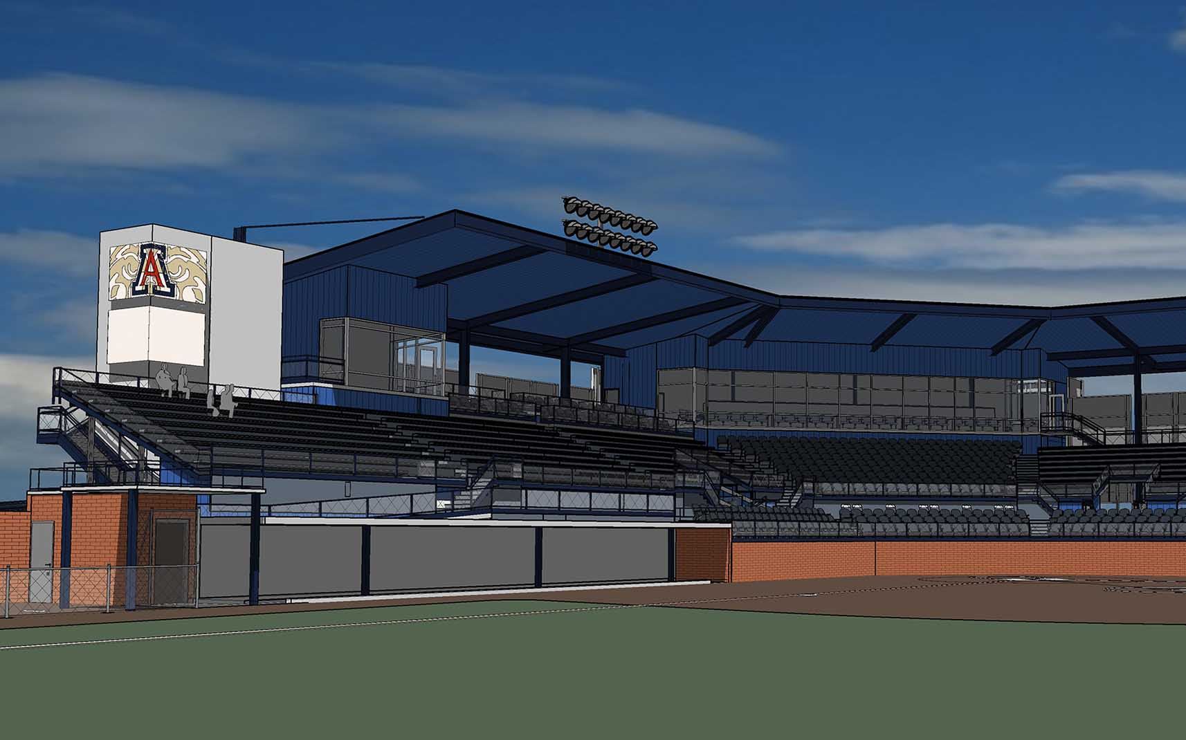 University Of Arizona Hillenbrand Stadium Martin White Griffis