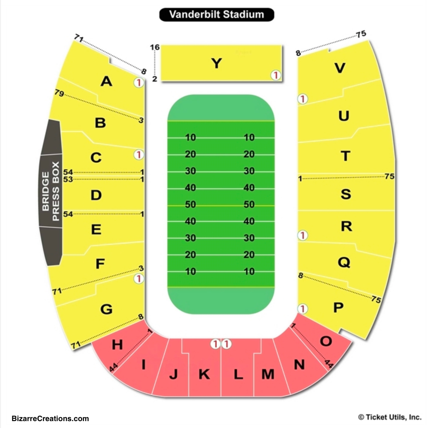 Vanderbilt Stadium Seating Charts Views Games Answers Cheats