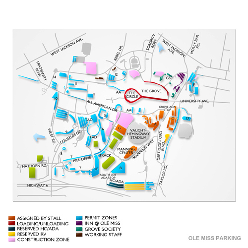 Vaught Hemingway Stadium Parking Vaught Hemingway Stadium Parking Map