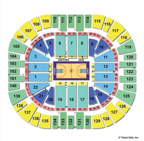 Vivint Smart Home Arena Salt Lake City UT Seating Chart View
